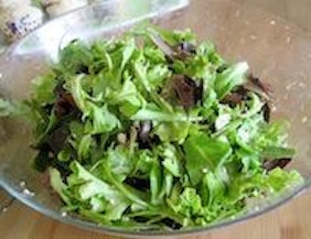 Field Salad with Snow Peas, Grapes, and Feta